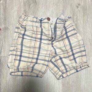 Plaid Shorts in Blue and Orange